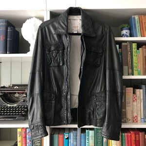 Diesel Project 78 Leather Flight Jacket 
